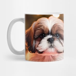 Tiny Shih Tzu Christmas Puppy Mug